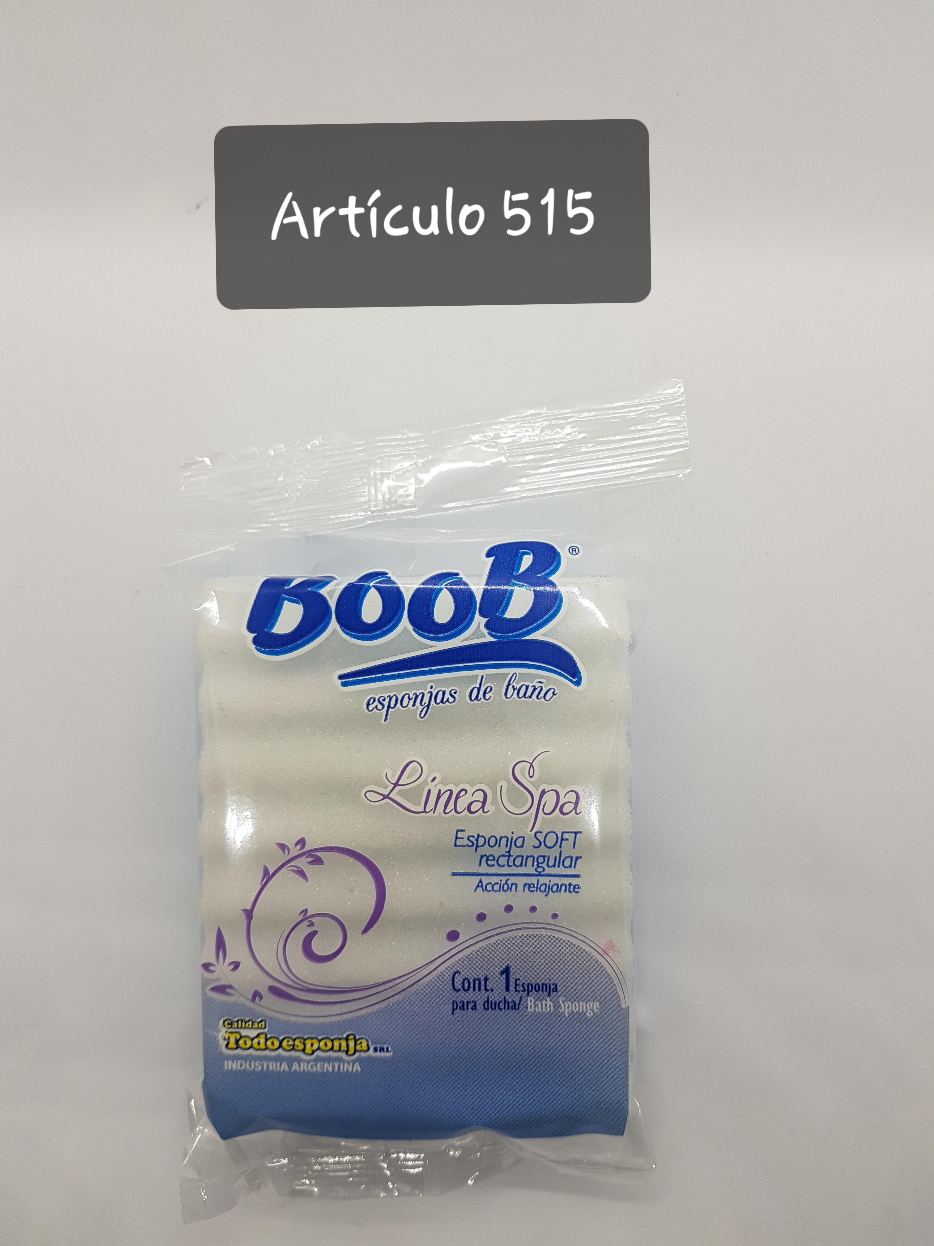 ESPONJA DE BAÑO RECTA SOFT 