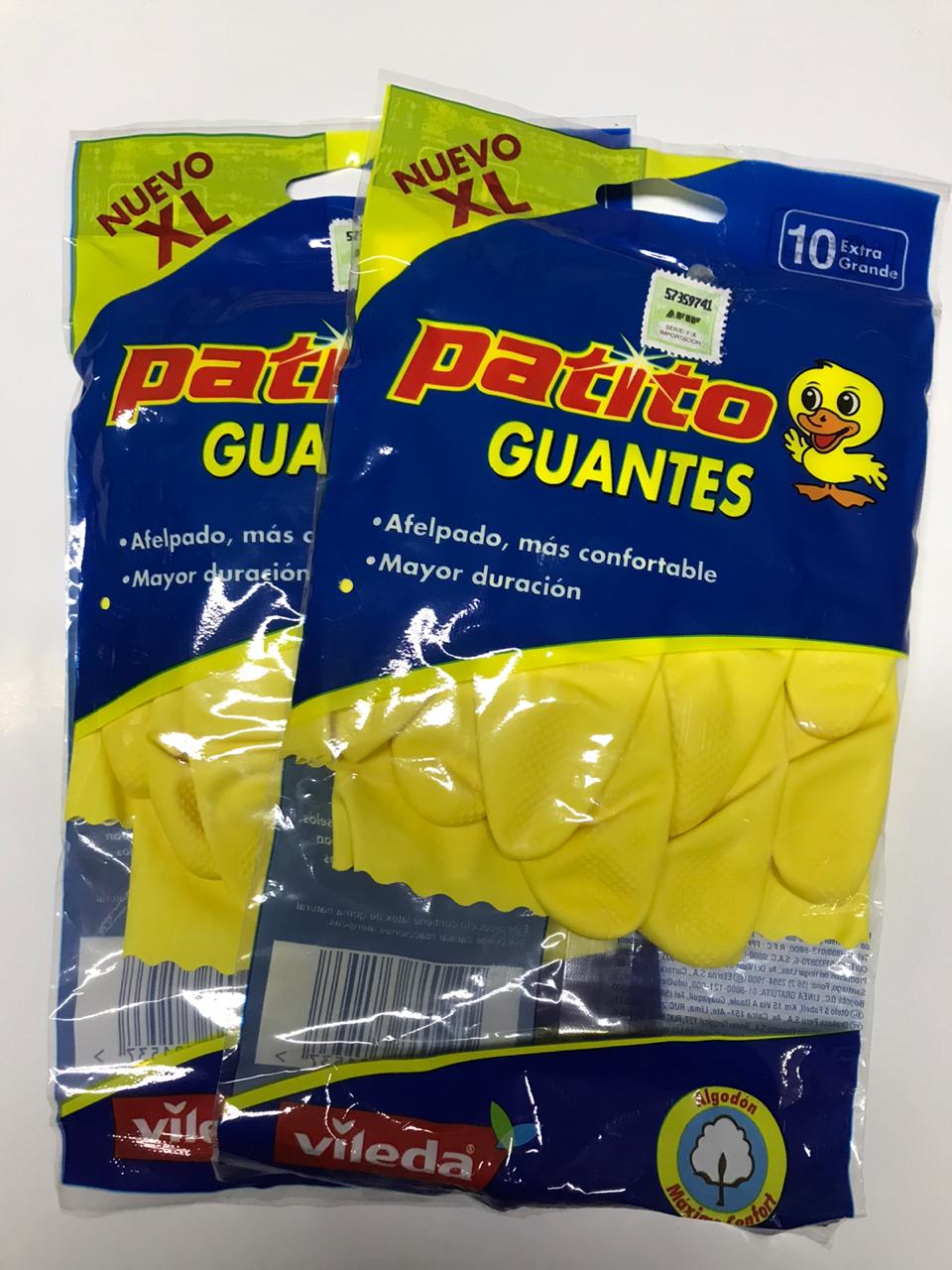 GUANTES "PATITO"AMARILLOS T/MEDIANO