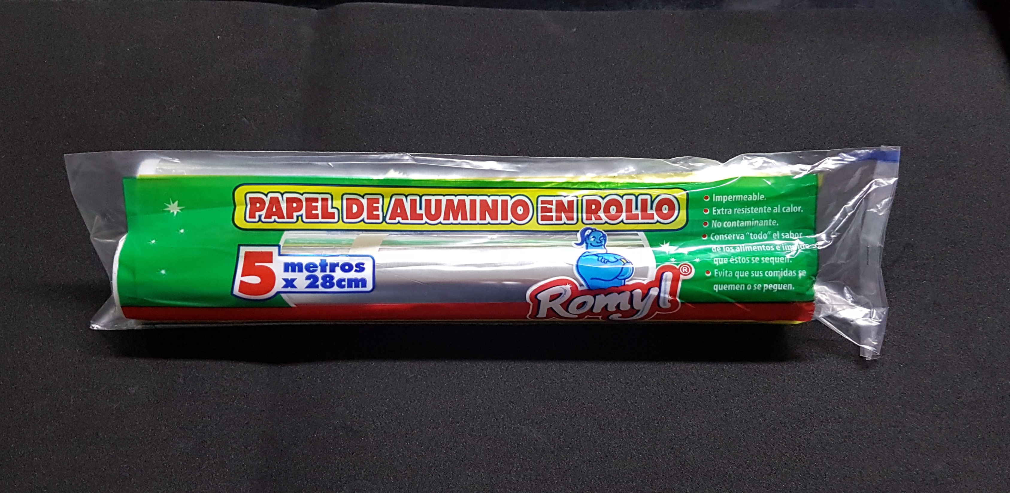 PAPEL ALUMINIO EN ROLLO x 5mtrs.