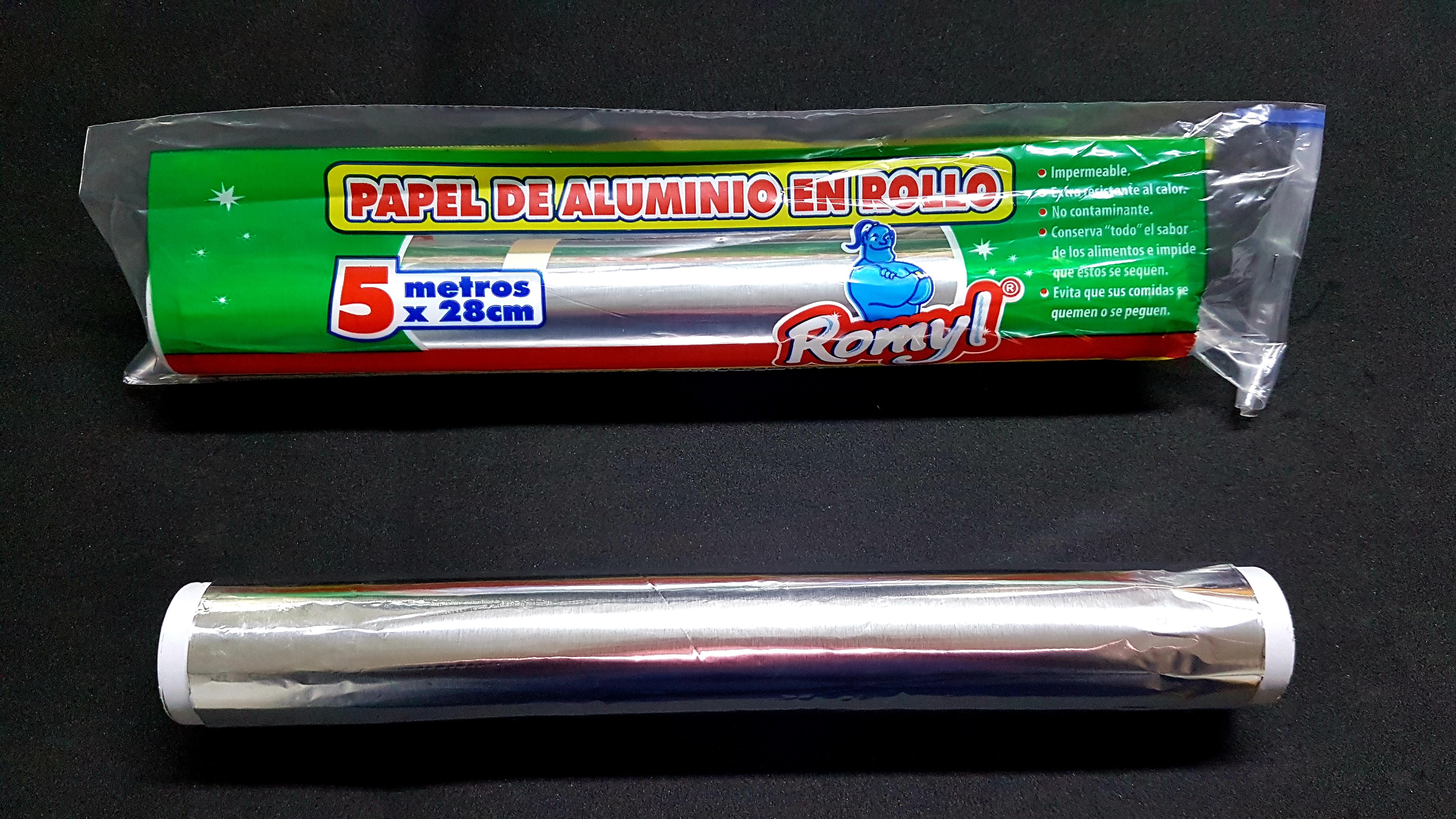 PAPEL ALUMINIO EN ROLLO x 5mtrs.